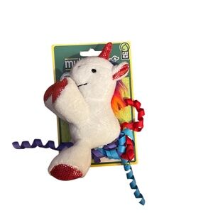 Mulitpet 3 Inch Unicorn Cat Toy with rainbow Magical NEW Colors Vary